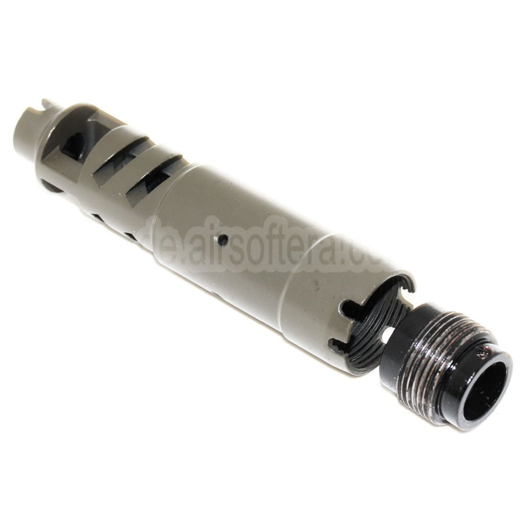 AirsoftEra 105mm Shturm Stil Mündungsbremse Mündungsfeuerdämpfer mit Adapter Geeignet für -14mm CCW Gegen den Uhrzeigersinn Lauf Gewehre