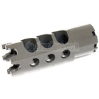 AirsoftEra 84mm DTK-1 Stil Mündungsbremse Mündungsfeuerdämpfer mit Adapter Geeignet für -14mm CCW Gegen den Uhrzeigersinn Lauf Gewehre