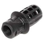 AirsoftEra 55mm Top Hat Mündungsfeuerdämpfer Mündungsbremse Geeignet für -14mm CCW Gegenuhrzeigersinn Gewinde Lauf Gewehre Schwarz