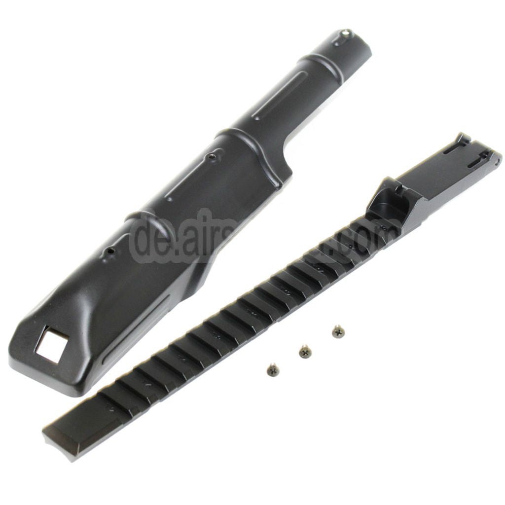 CYMA Obere Empfängerabdeckung mit 20mm Taktikschienen Kimme Geeignet für D-Boys Jing Gong JG Golden Eagle CYMA Tokyo Marui AK47 Serie AEG Gewehre Airsoft Schwarz