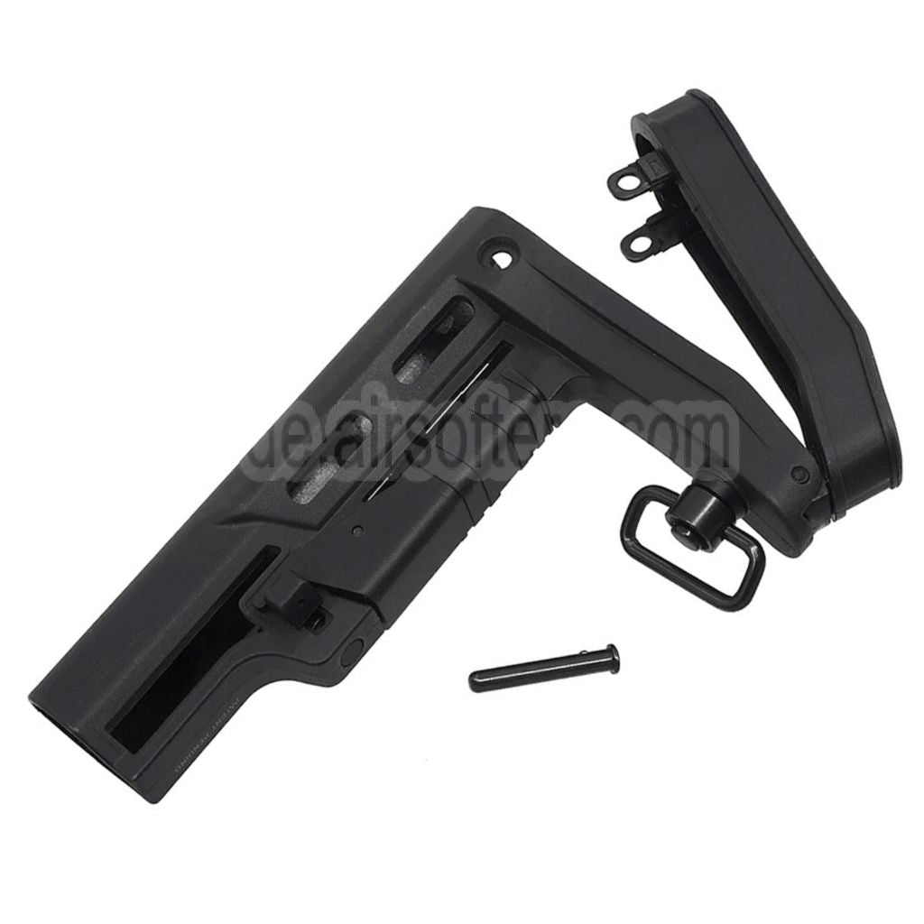 APS RS-2 Einziehbar Schaft geeignet für M4 M16 Serie AEG Gewehre Airsoft Schwarz