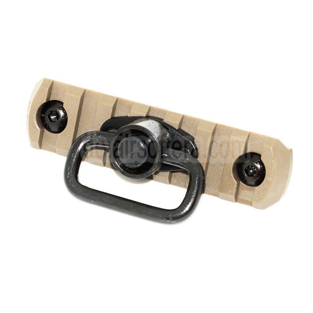 APS 7-Slots MIL-STD 1913 Rail M-LOK Schienen Segmentplatte mit QD Riemenwirbel