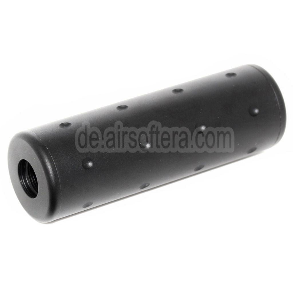5KU 102mm Aluminium Stubby Schalldämpfer Laufverlängerungsrohr Geeignet für -14mm CCW Gegen den Uhrzeigersinn Lauf Gewehre Airsoft Schwarz