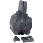 BATTLEAXE 1400rd Klangsteuerung Elektrisch Trommelmagazin Geeignet für M4 M16 Serie AEG Gewehre Airsoft Schwarz