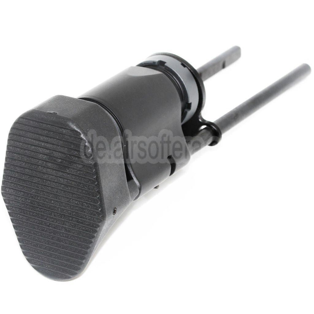 AirsoftEra 3-Position Stinger Tanker Einziehbarer Gewehrschaft (HK416C Stil ) Geeignet für M4 M16 AEG Gewehre Schwarz
