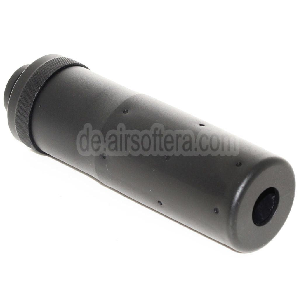 AirsoftEra 4.5 Zoll MK23 Stil Schalldämpfer Laufverlängerung Rohr Geeignet für -14mm CCW Gegen den Uhrzeigersinn Lauf Gewehre Schwarz
