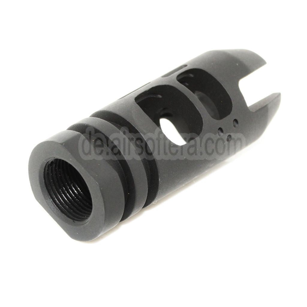 APS EMG Falkor Defense VG6 Epsilon Mündungsbremse Mündungsfeuerdämpfer Geeignet für -14mm CCW Gegen den Uhrzeigersinn Lauf Gewehre Airsoft Schwarz