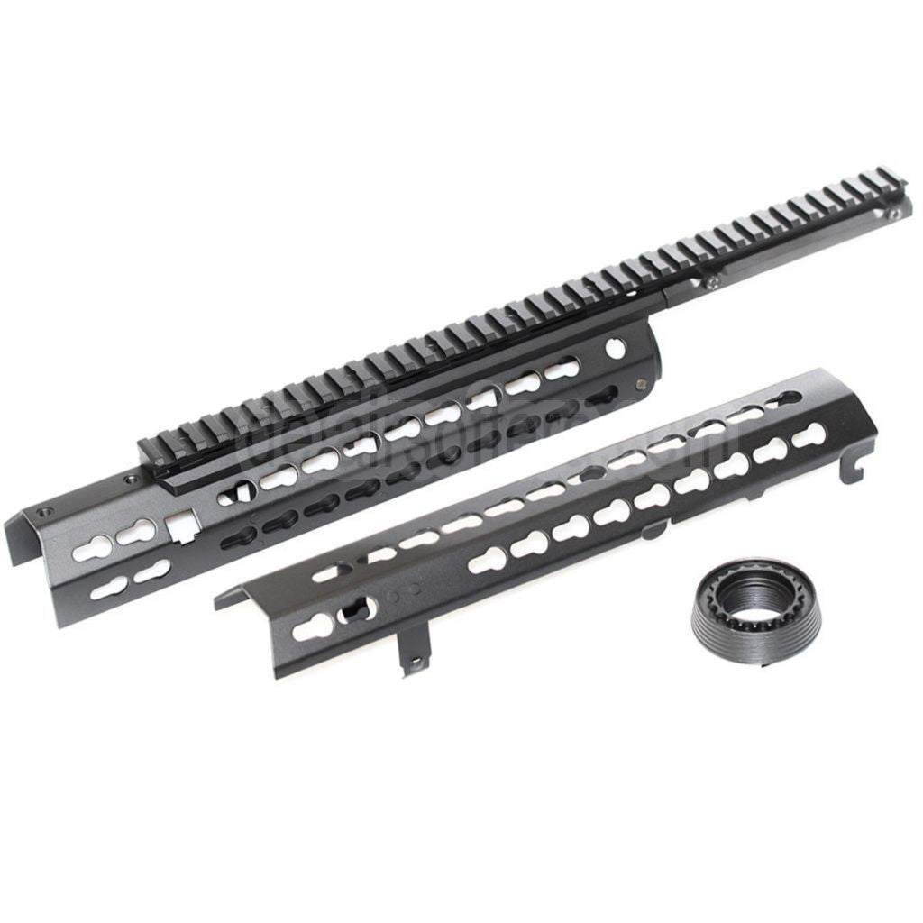 CYMA Keymod Modular Handschutz Schienen System Geeignet für CYMA CM079 Tokyo Marui M4 Serie AEG Gewehre Airsoft Schwarz