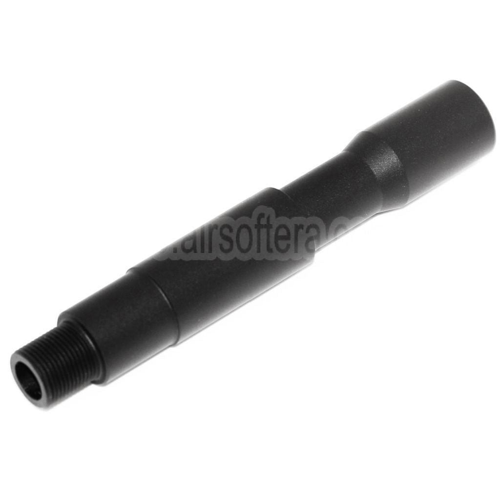 AirsoftEra 4.25/4.75 Zoll Aluminium CQB Äußeres Lauf verlängerungsrohr Geeignet für -14mm CCW Gegen den Uhrzeigersinn AEG GBB Gewehre Airsoft Schwarz
