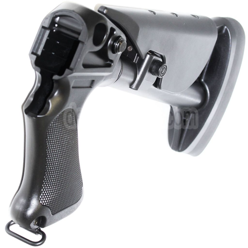 CYMA Einziehbarer Schaft mit Plastikgriff Geeignet für CYMA M870 Serie Schrotflinte Airsoft Schwarz