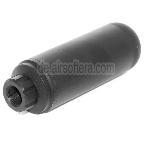 5KU 117mm Aluminium Poseidon Stil Micro Schalldämpfer Laufverlängerungsrohr Geeignet für -14mm CCW Gegen den Uhrzeigersinn Lauf Gewehre Airsoft Schwarz
