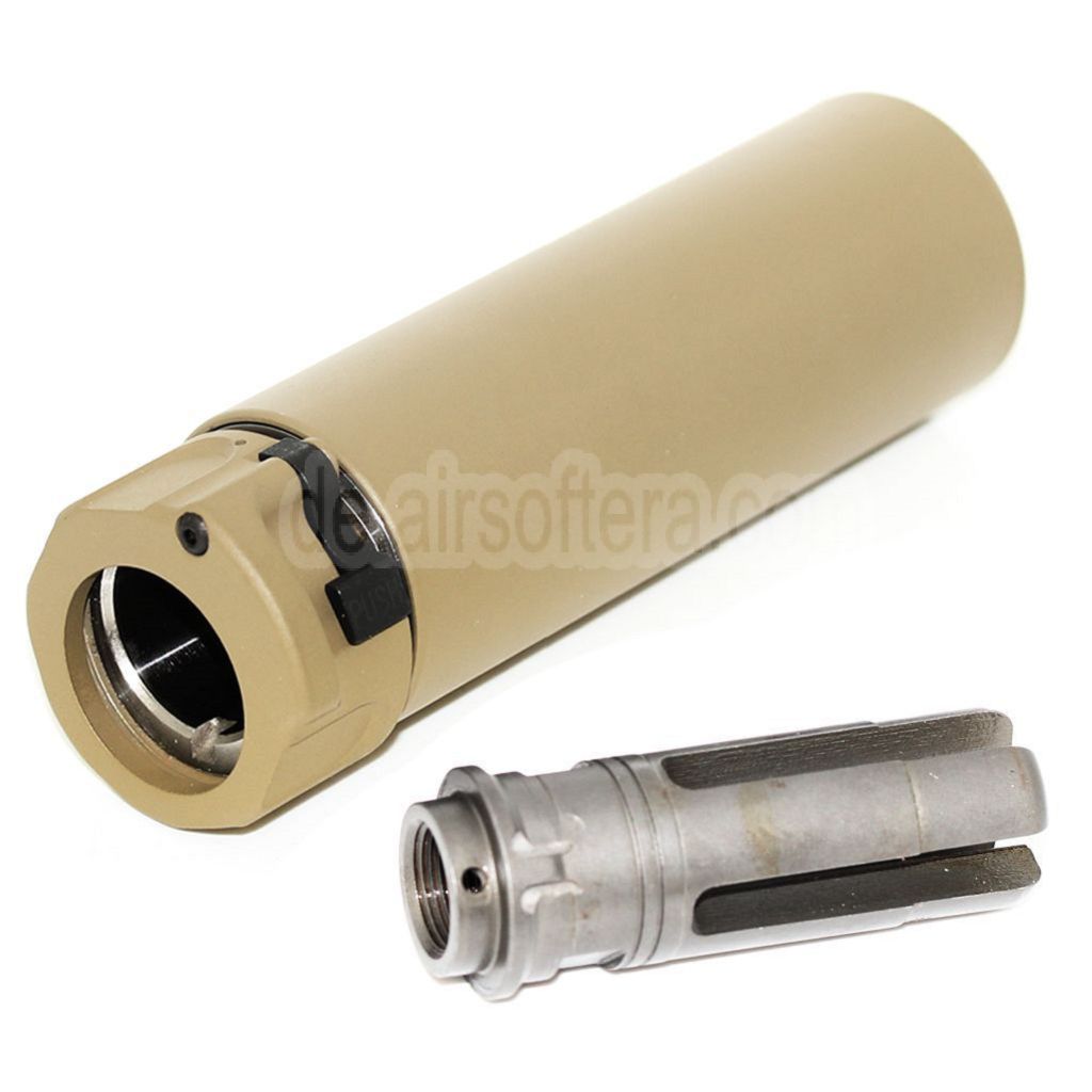 5KU 133mm SOCOM556 Mini-2 RC Schalldämpfer mit Mündungsfeuerdämpfer Geeignet für -14mm CCW Gegen den Uhrzeigersinn Lauf Gewehre Airsoft