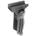 AirsoftEra Polymer Klappbarer taktischer RIS Vertikal Frontgriff Geeignet für 20mm Schienensystem Schwarz