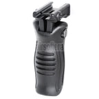 AirsoftEra Polymer Klappbarer taktischer RIS Vertikal Frontgriff Geeignet für 20mm Schienensystem Schwarz