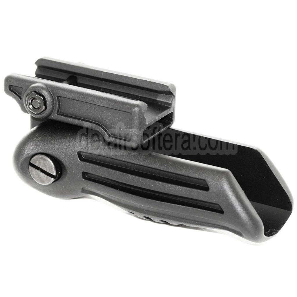 AirsoftEra Polymer Klappbarer taktischer RIS Vertikal Frontgriff Geeignet für 20mm Schienensystem Schwarz