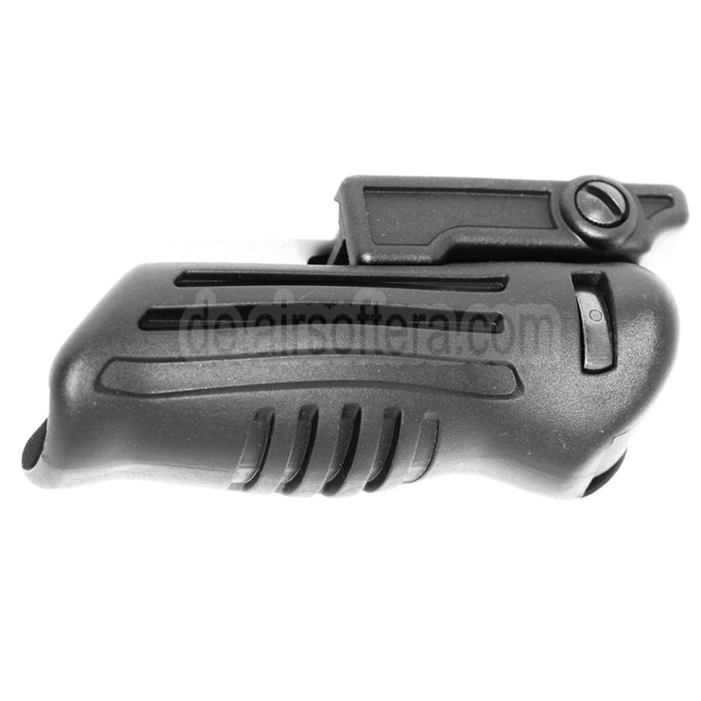 AirsoftEra Polymer Klappbarer taktischer RIS Vertikal Frontgriff Geeignet für 20mm Schienensystem Schwarz