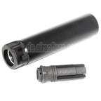 5KU 158mm SOCOM556 RC2 Schalldämpfer mit Mündungsfeuerdämpfer Geeignet für -14mm CCW gegen den Uhrzeigersinn Gewindelauf  Gewehre Airsoft