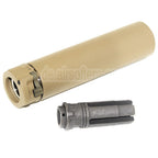 5KU 158mm SOCOM556 RC2 Schalldämpfer mit Mündungsfeuerdämpfer Geeignet für -14mm CCW gegen den Uhrzeigersinn Gewindelauf  Gewehre Airsoft