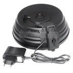 CYMA 2500rd Sheet Stahl Kabel und Soundsteuerung Elektrisch Trommelmagazin mit EU 220v Plug Charger Geeignet für AK Serie AEG Gewehre Airsoft Schwarz