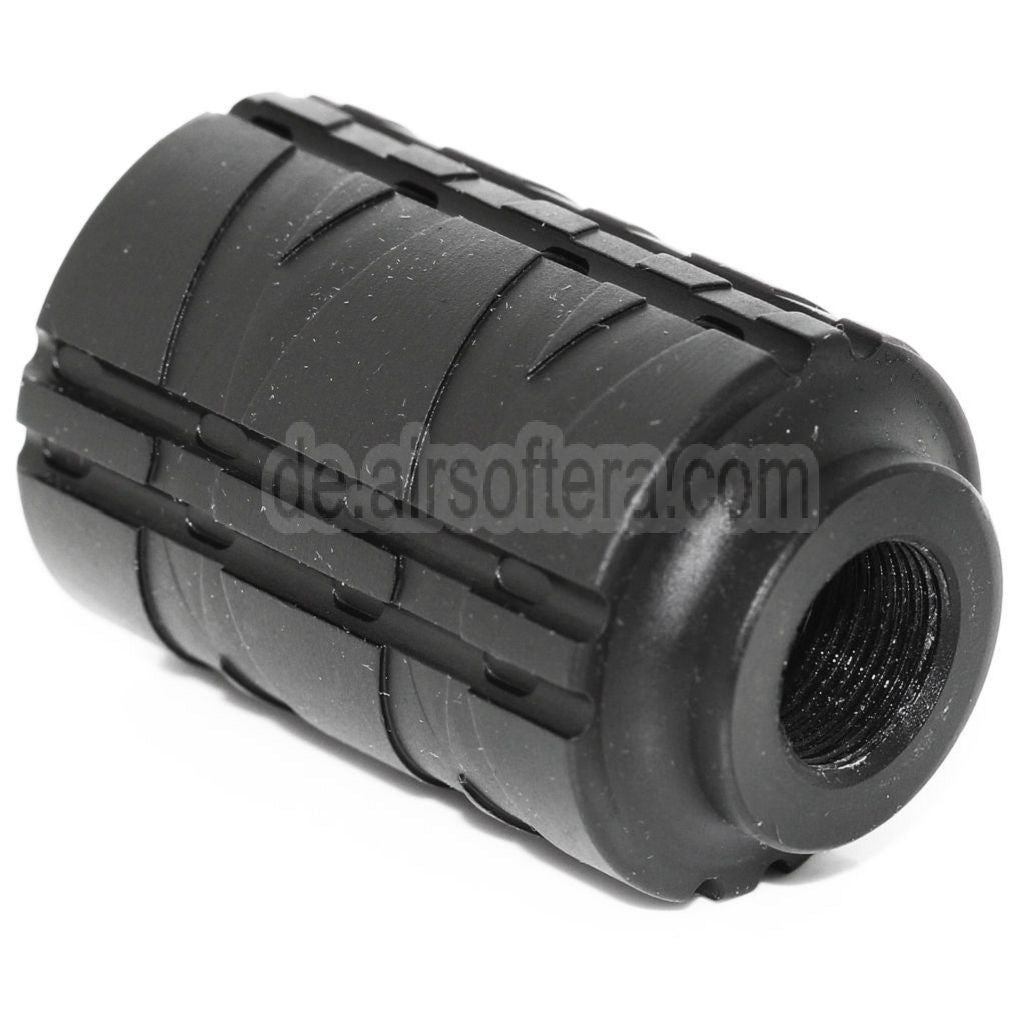 APS Type A Sound Blaster Amplifier Muzzle Mündungsfeuerdämpfer Geeignet für -14mm CCW Gegen den Uhrzeigersinn Lauf Gewehre Airsoft Schwarz