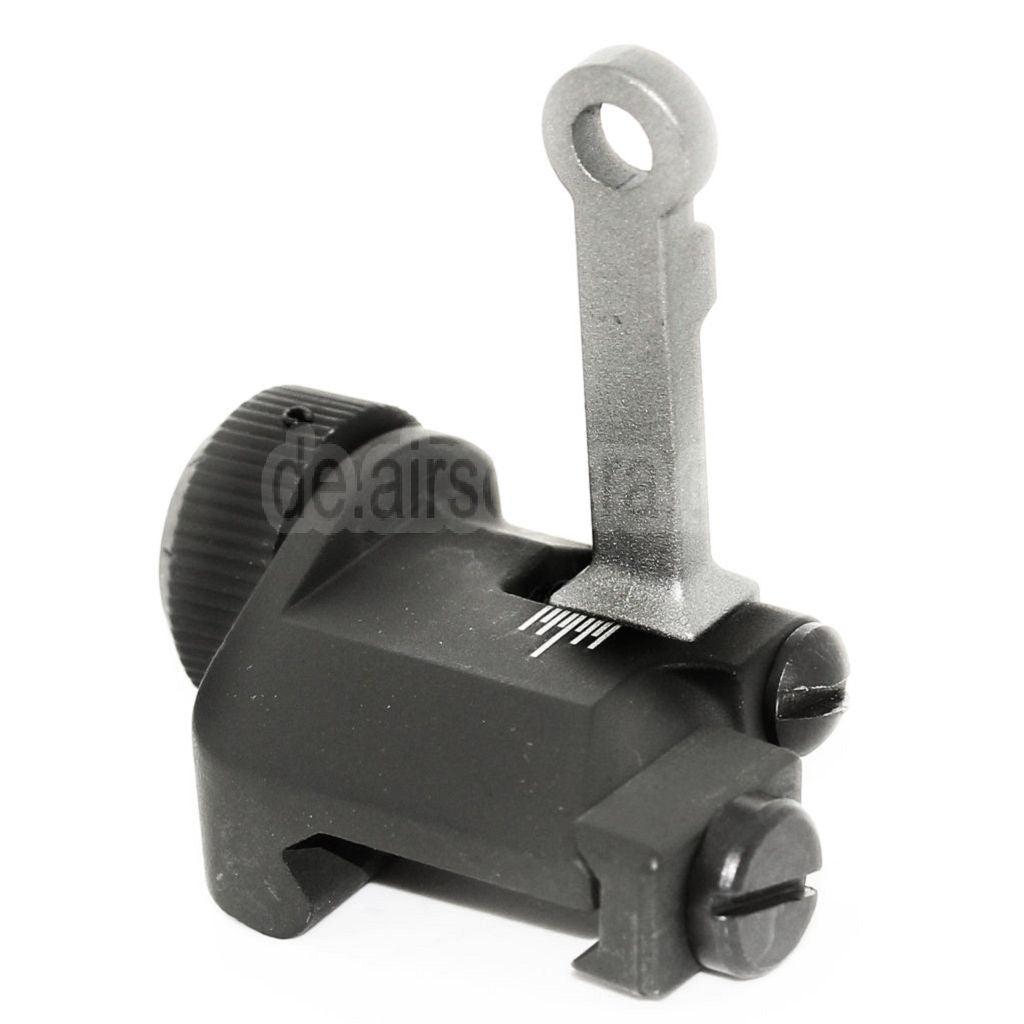AirsoftEra KAC Stil 300M Metall Hochklappen Kimme Geeignet für MK18 MOD-1 M4 M16 AEG Gewehre Black/Silber