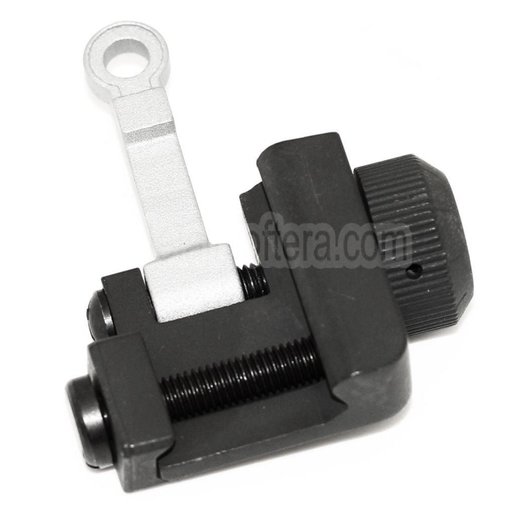 AirsoftEra KAC Stil 300M Metall Hochklappen Kimme Geeignet für MK18 MOD-1 M4 M16 AEG Gewehre Black/Silber