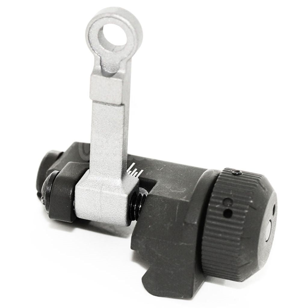 AirsoftEra KAC Stil 300M Metall Hochklappen Kimme Geeignet für MK18 MOD-1 M4 M16 AEG Gewehre Black/Silber