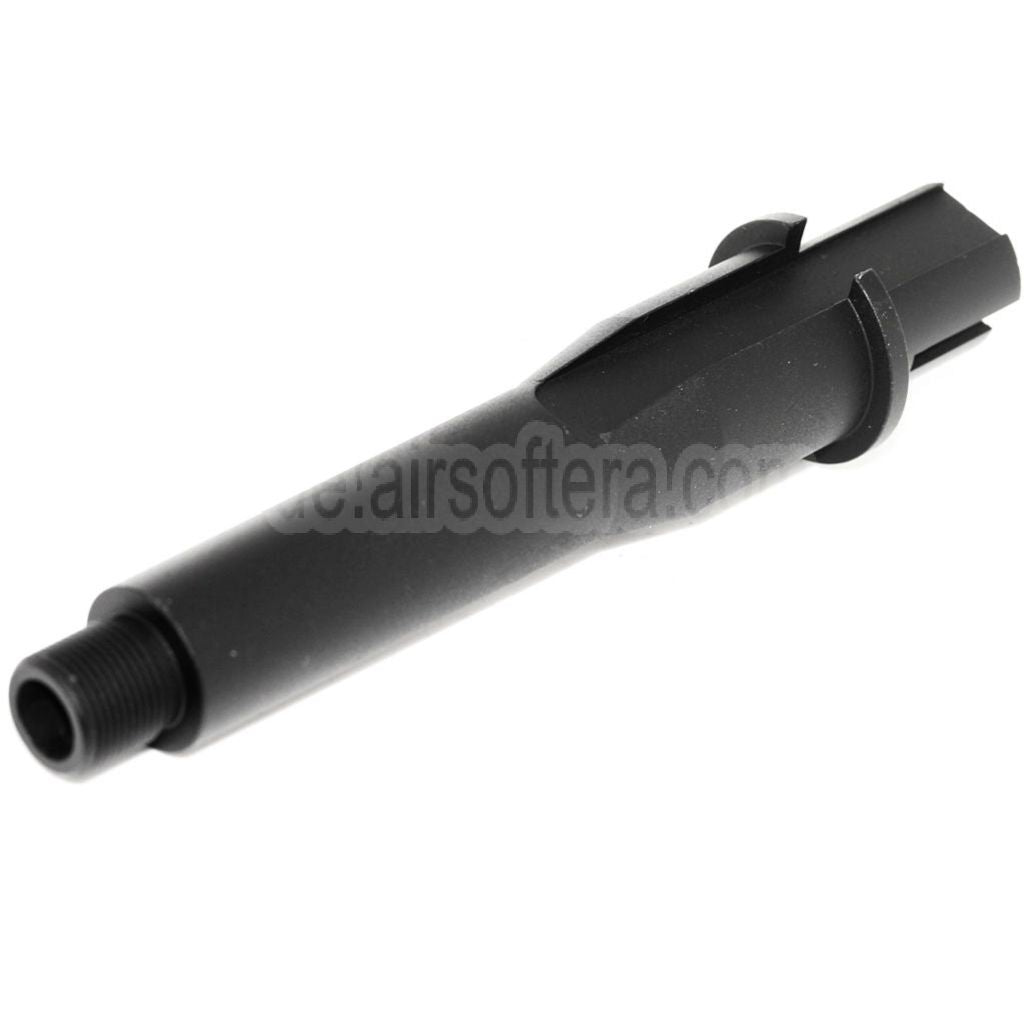AirsoftEra 5/5.5 Zoll 126mm/139mm Aluminium Kurzer Äußeres Lauf Verbindungsrohr -14mm CCW Gegen den Uhrzeigersinn AEG Schwarz