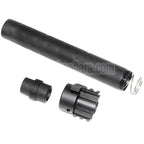 AirsoftEra 261mm CM072 SR25 Stil QD Schalldämpfer mit Gas Block Geeignet für AEG GBB Gewehre Schwarz