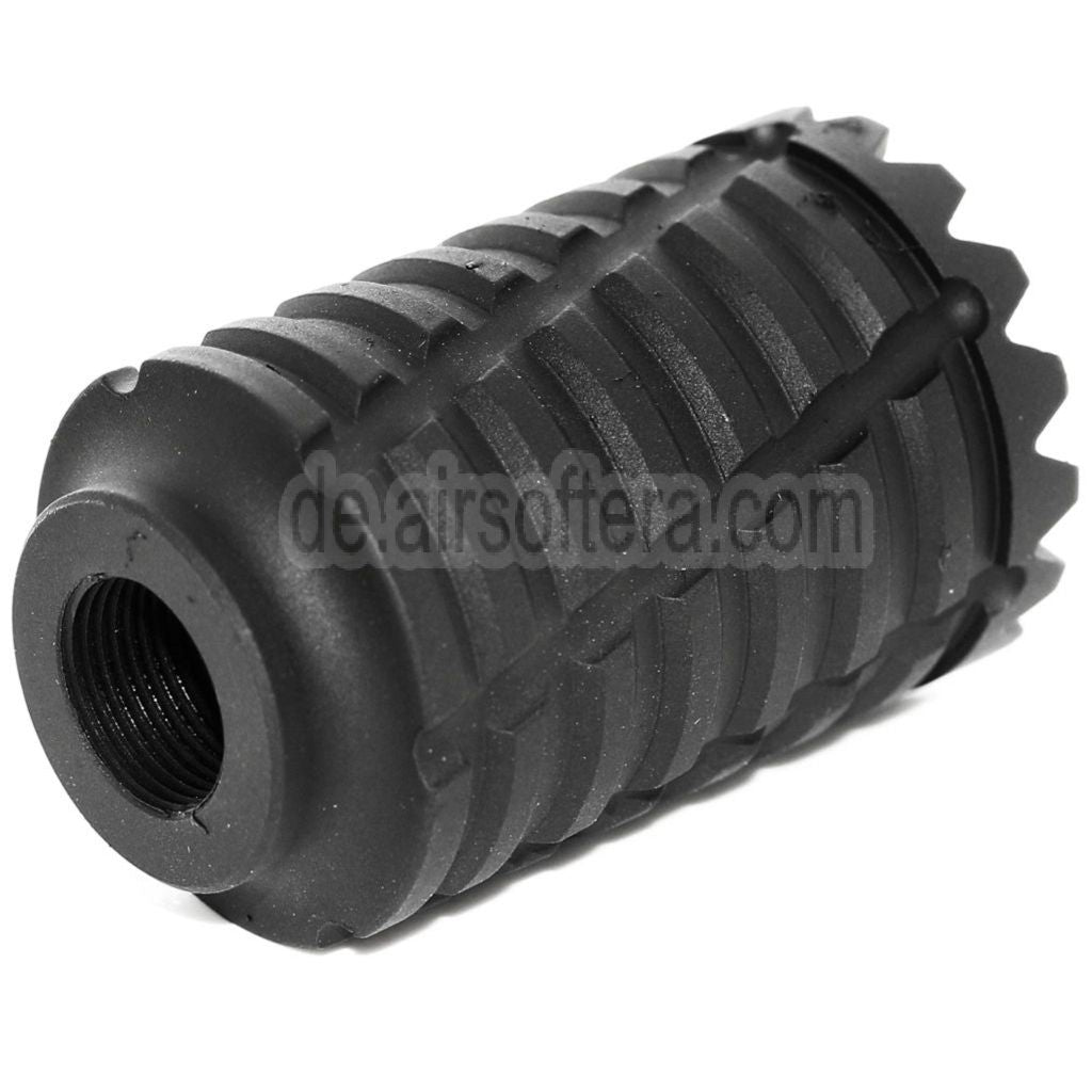 APS Type C Sound Blaster Amplifier Muzzle Mündungsfeuerdämpfer Geeignet für -14mm CCW Gegen den Uhrzeigersinn Lauf Gewehre Airsoft Schwarz