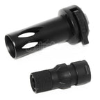 CYMA QD Mündungsfeuerdämpfer mit Muzzle Adapter Geeignet für CM041 CM049 MP5 AEG Gewehre Airsoft Schwarz