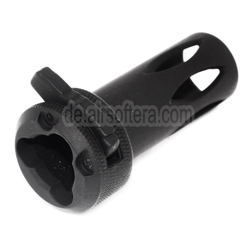 CYMA QD Mündungsfeuerdämpfer mit Muzzle Adapter Geeignet für CM041 CM049 MP5 AEG Gewehre Airsoft Schwarz