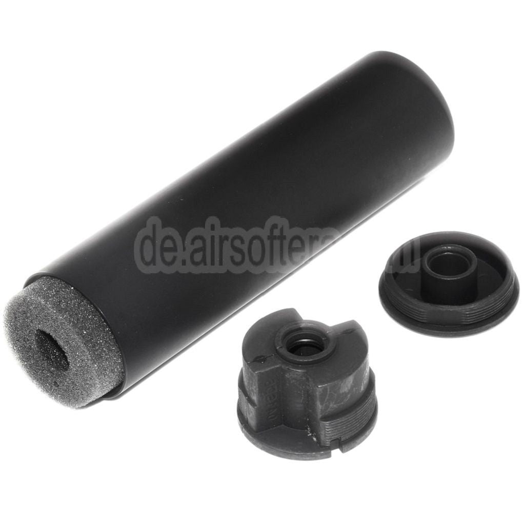 CYMA 142mm MP5SD6 Schalldämpfer Laufverlängerung AEG Gewehre Airsoft Schwarz