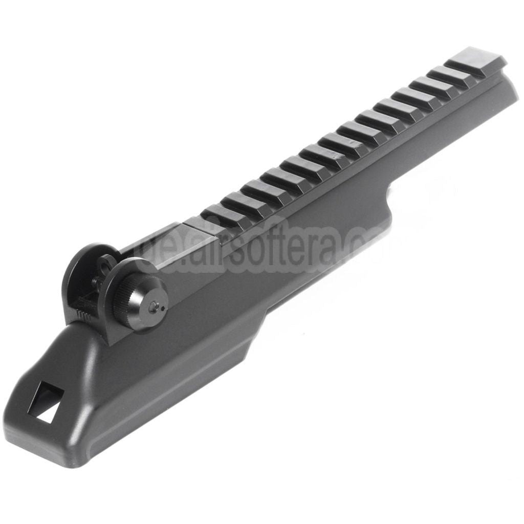 AirsoftEra Obere Empfängerabdeckung mit 20mm Taktikschienen Kimme Geeignet für CYMA Tokyo Marui AKS74U Serie AEG Gewehre Schwarz