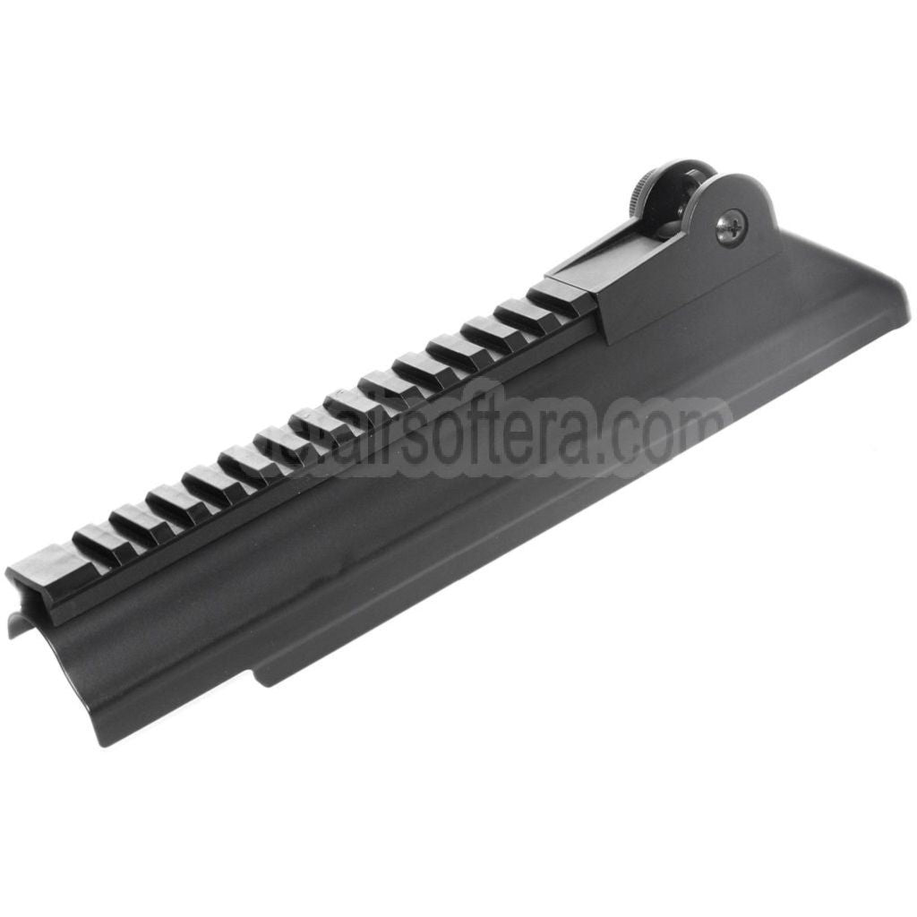AirsoftEra Obere Empfängerabdeckung mit 20mm Taktikschienen Kimme Geeignet für CYMA Tokyo Marui AKS74U Serie AEG Gewehre Schwarz