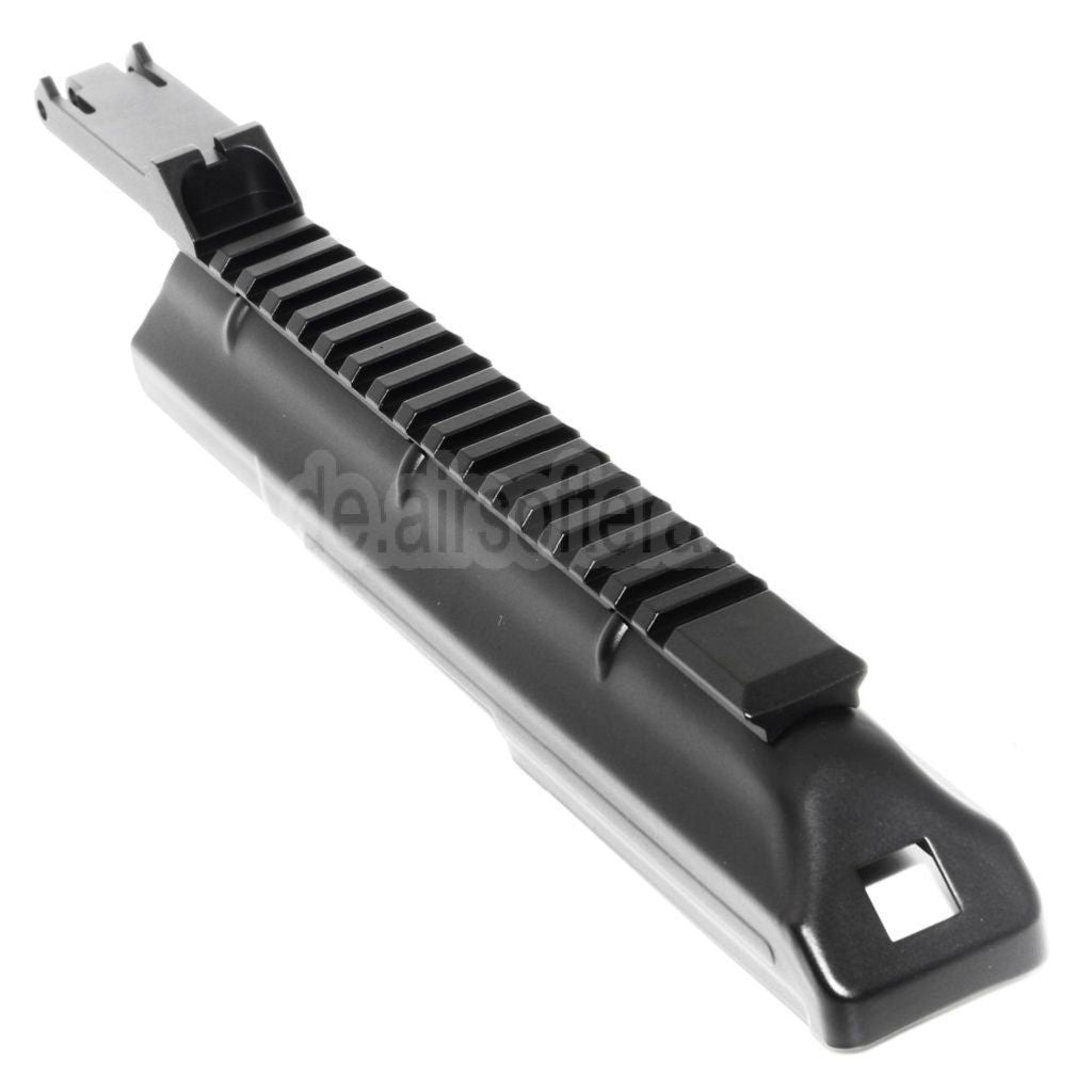 AirsoftEra 288mm Obere Empfängerabdeckung mit 20mm Taktikschienen Kimme Geeignet für CYMA Tokyo Marui AKS74U Serie AEG Gewehre Schwarz