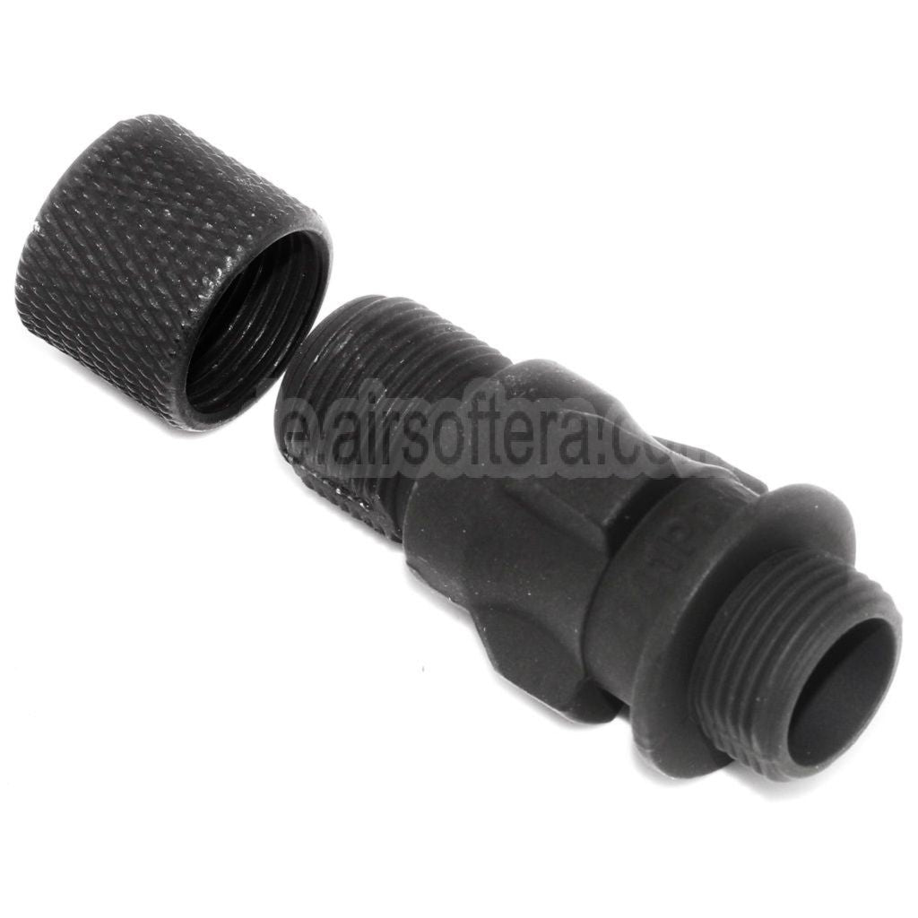 CYMA Metal Mündungsfeuerdämpfer Muzzle Adapter Geeignet für CYMA CM041 PDW MP5 AEG Gewehre Airsoft Schwarz