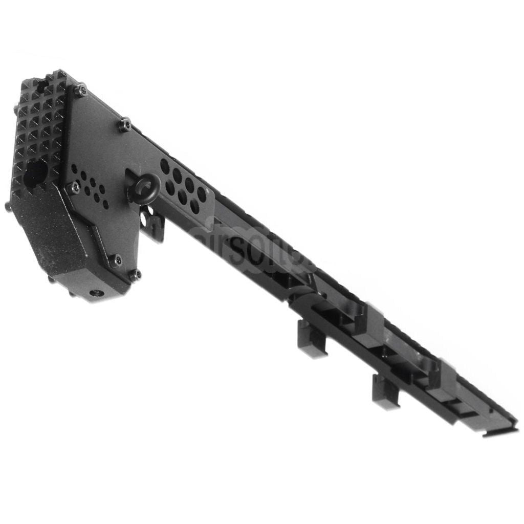 AirsoftEra 408mm Schwertfisch Umbau Schließsatz Obere Schiene Geeignet für MP5 Serie AEG Gewehre Schwarz