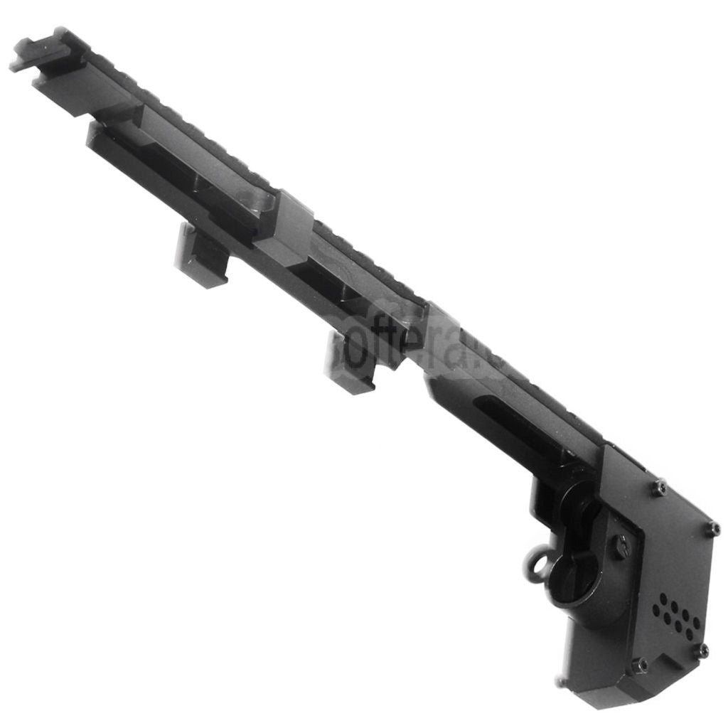 AirsoftEra 328mm Schwertfisch Umbau Schließsatz Obere Schiene Geeignet für PDW MP5K Serie AEG Gewehre Schwarz