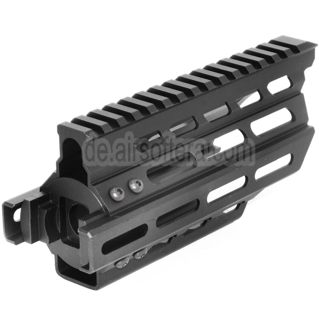 BATTLEAXE 166mm CNC P90 Keymod M-LOK RAS Handschutz Schienen System Geeignet für Tokyo Marui P90 AEG Gewehre Airsoft Schwarz