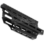 BATTLEAXE 166mm CNC P90 Keymod M-LOK RAS Handschutz Schienen System Geeignet für Tokyo Marui P90 AEG Gewehre Airsoft Schwarz