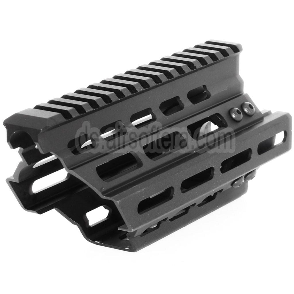 BATTLEAXE 166mm CNC P90 Keymod M-LOK RAS Handschutz Schienen System Geeignet für Tokyo Marui P90 AEG Gewehre Airsoft Schwarz