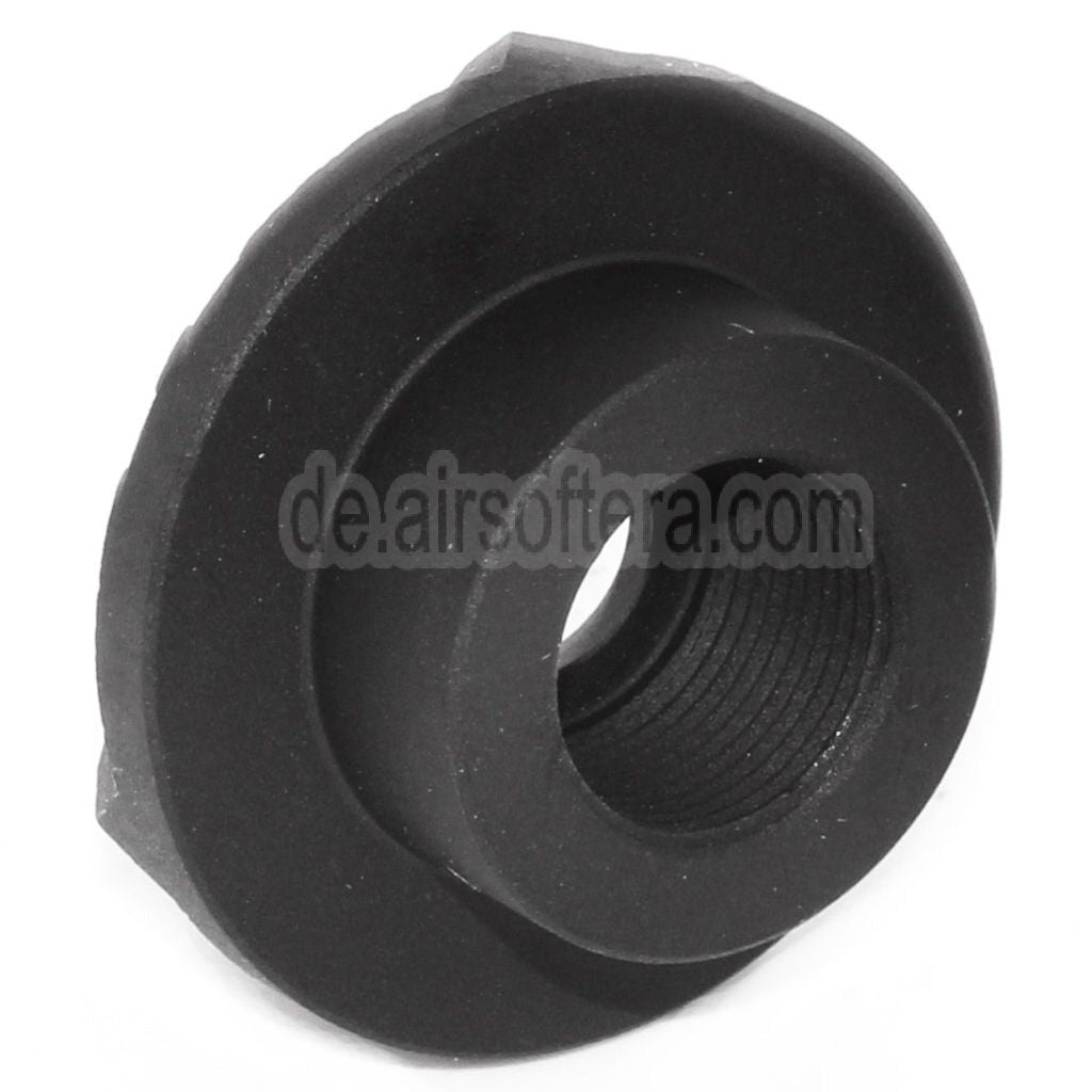 AirsoftEra 30mm Strike Face Cookie Typ Mündungsbremse Mündungsfeuerdämpfer geeignet für -14mm CCW Gegenuhrzeigersinn Gewinde Lauf Gewehre schwarz