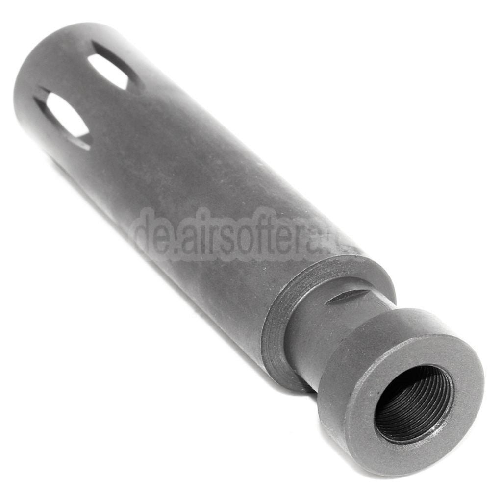 AirsoftEra 119mm XM177 E2 Mündungsbremse Mündungsfeuerdämpfer Geeignet für +14mm CW Rechtsgewinde Lauf Gewehre