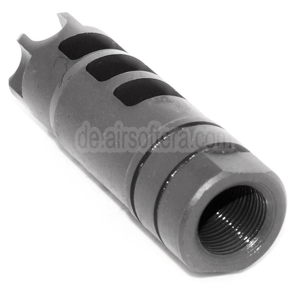 AirsoftEra 65mm LANTAC Dragon Stil DGN556 Mündungsfeuerdämpfer Geeignet für -14mm CCW Gegen den Uhrzeigersinn Lauf Gewehre