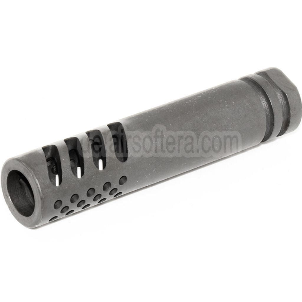 AirsoftEra 102mm Mündungsfeuerbremse mit mehreren Anschlüssen aus Metall geeignet für Gewehre mit -14mm CCW Gewindelauf gegen den Uhrzeigersinn