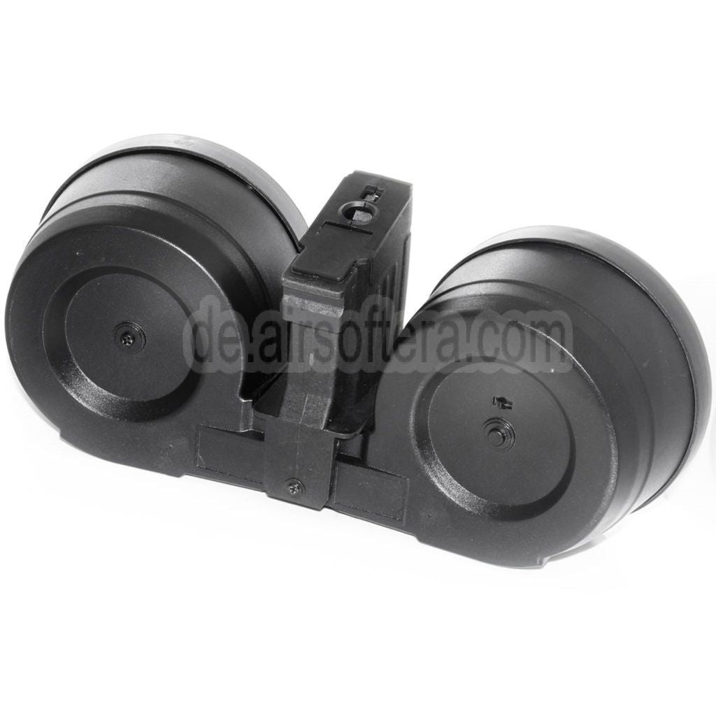 BATTLEAXE 2500rd Electric Sound Control Trommelmagazin Geeignet für AK Serie AEG Gewehre Airsoft Schwarz
