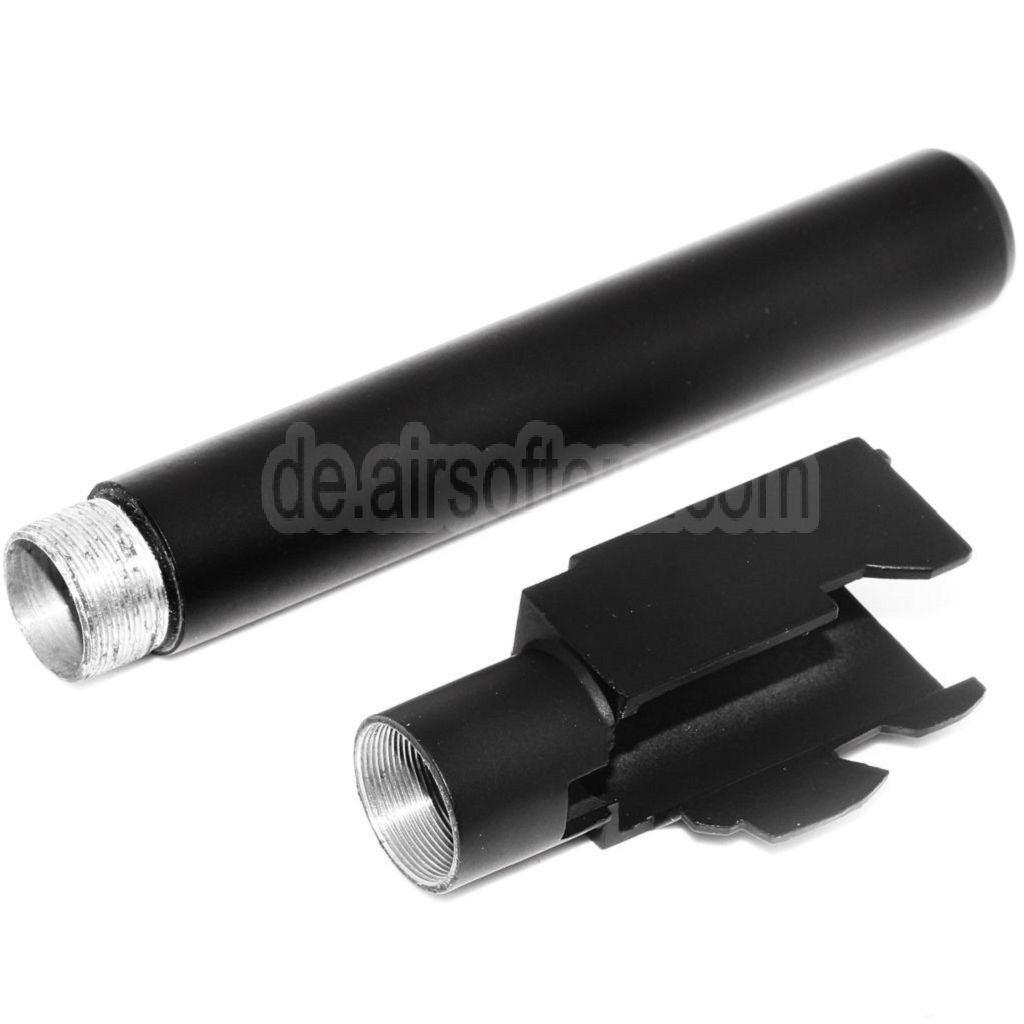 DOUBLE BELL 135mm Außen Lauf -12mm CCW gegen den Uhrzeigersinn Geeignet für DOUBLE BELL Tokyo Marui G34 Serie GBB Pistolen Airsoft