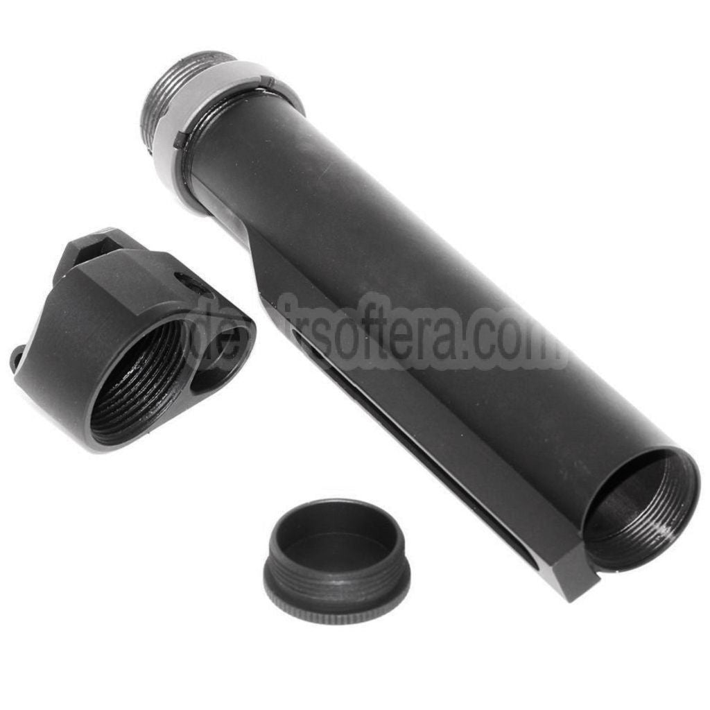 5KU 6-Positions Gewehrschaft Pufferrohradapter Geeignet für E&L AK Konvertieren zur Verwendung M4 Schaft Gewehre Airsoft Schwarz
