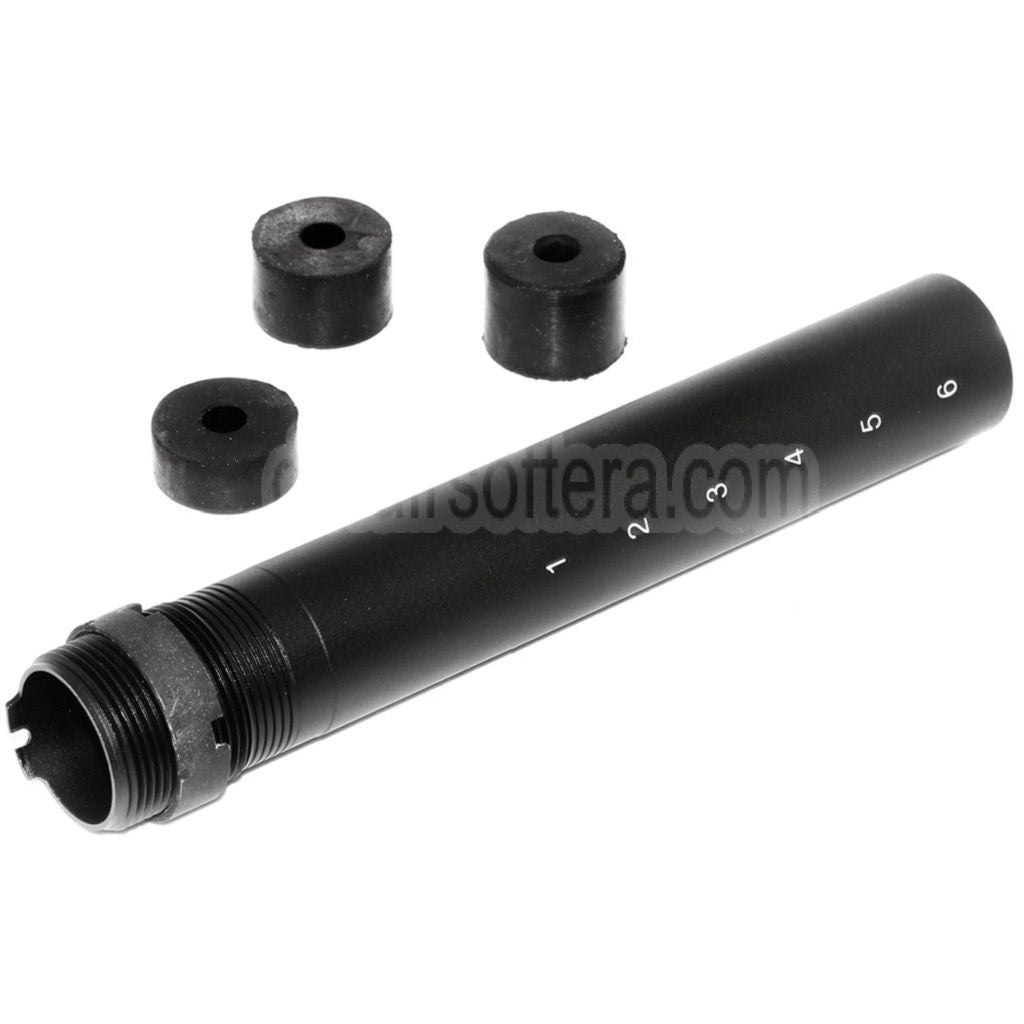 5KU 6-Positions Gewehrschaft Pufferrohradapter Geeignet für Western Arms WA G&P WOC M4 M4A1 Serie GBB Gewehre Airsoft Schwarz
